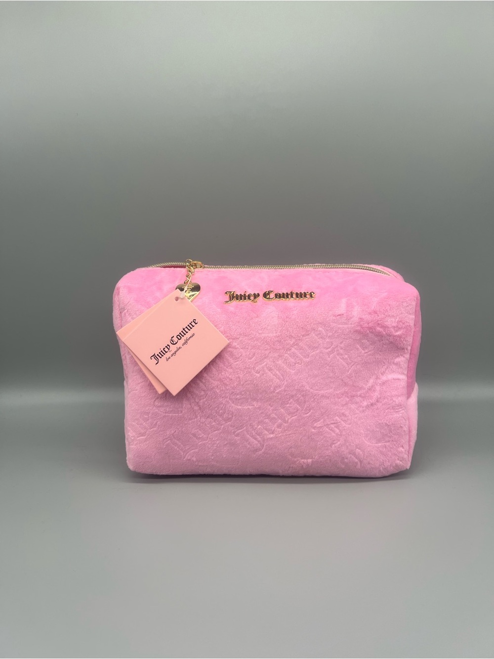 Juicy couture pink velour cosmetics bag